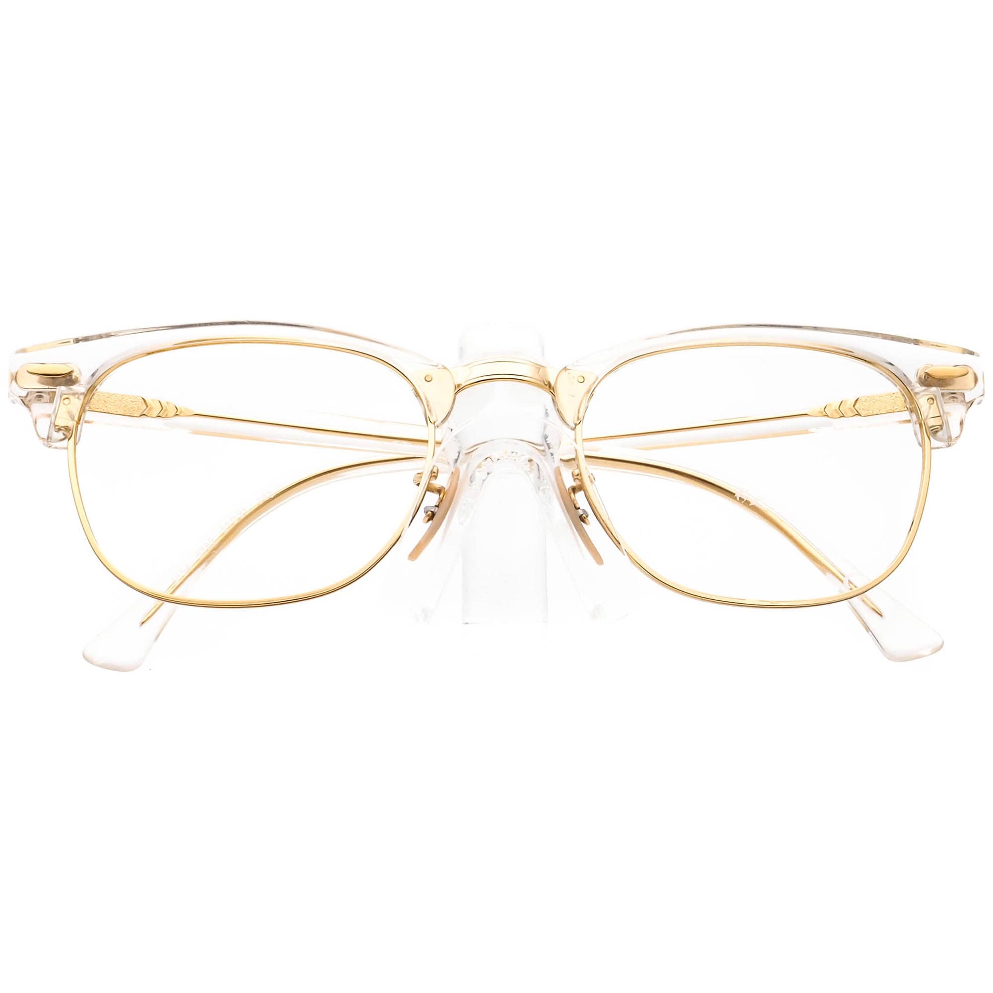 Ray-ban Eyeglasses RB 5154 5762 Clubmaster Clear & Gold Square