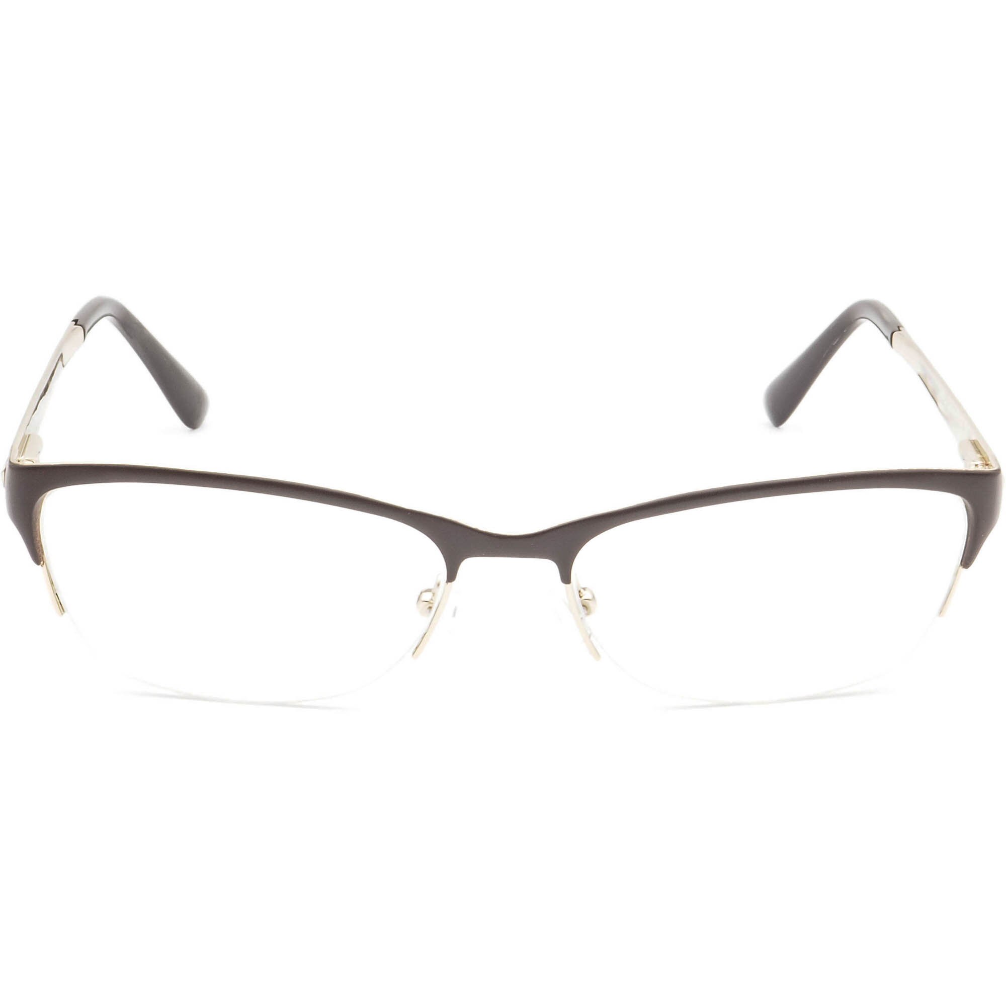 Jimmy Choo Eyeglasses 58 FZ6 Matte Dark Brown on Gold Half  display picture 3