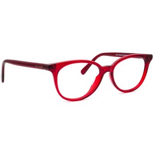 Coach Women&#39;s Eyeglasses HC 6138U 5557 Transparent Burgundy Rounded Cat Eye Frame 52[]16 140