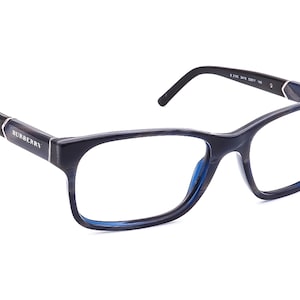 Burberry Eyeglasses B 2150 3419 Blue Rectangular Frame Italy 53