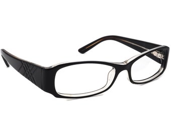 Burberry Eyeglasses B 2042 Black on Clear Rectangular Frame 50[]15 130