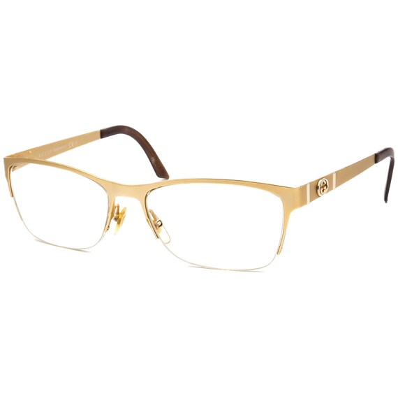 Gucci Women's Eyeglasses GG 4236 82C Gold Half Ri… - image 3