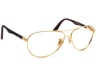 Ray-Ban Sunglasses Frame Only RB 8313 001 Carbon Fiber Gold/Brown Aviator 58mm