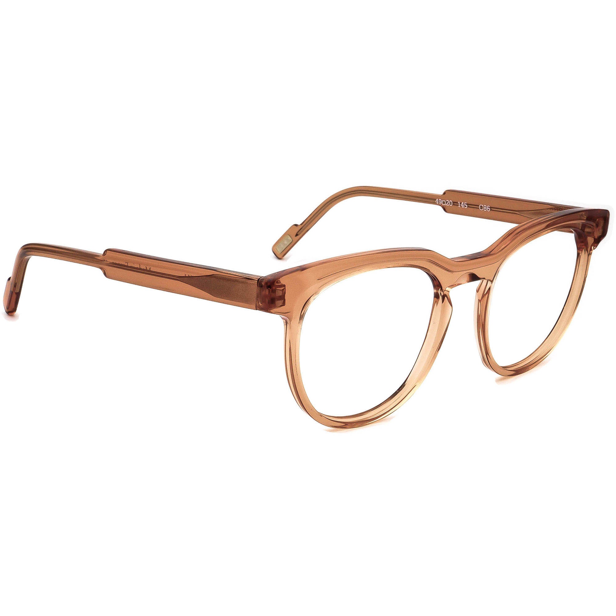 See Eyewear Eyeglasses 8611 C86 Transparent Brown Round Frame