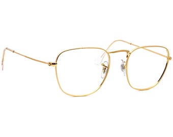 Gafas de vista Ray-Ban RB 3857 Frank 3086 Legend Gold Square Metal Frame Italia 51[]20 145