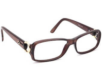 Gucci Women's Eyeglasses GG 3603 56N Transparent Brown Rounded Rectangular Frame Italy 54[]14 130