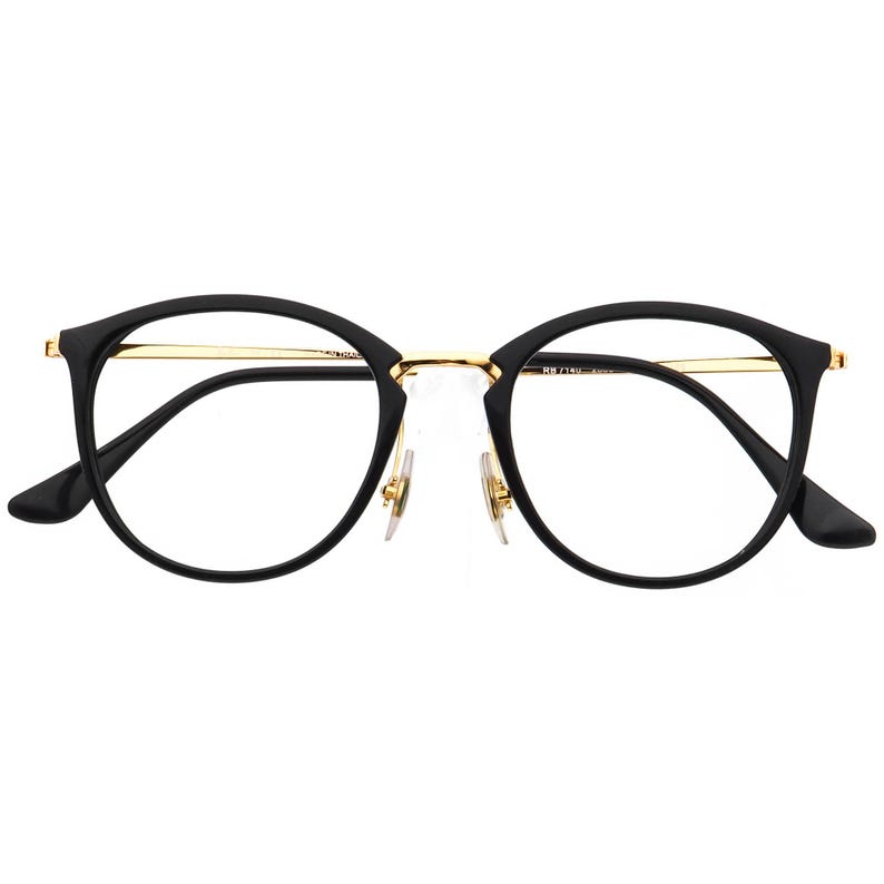 Gafas graduadas Ray-Ban RB 7140 2000 Montura Phantos Negro Pulido/Dorado 49[]20 150 imagen 6