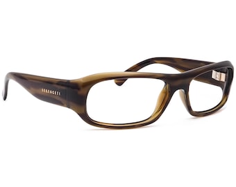Montura de gafas de sol Serengeti Genova 7452, color marrón a rayas, rectangular, 59 mm.