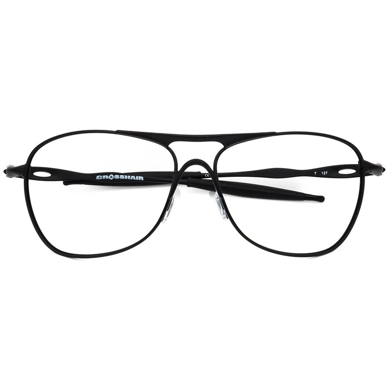 Oakley Men's Sunglasses Frame Only Crosshair Satin Black Aviator Metal 61 mm image 6