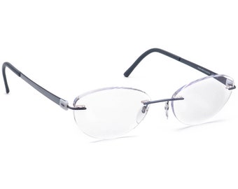 Silhouette Women's Eyeglasses 5452 40 6059 Titan Blue Rimless Frame Austria 50[]17 130