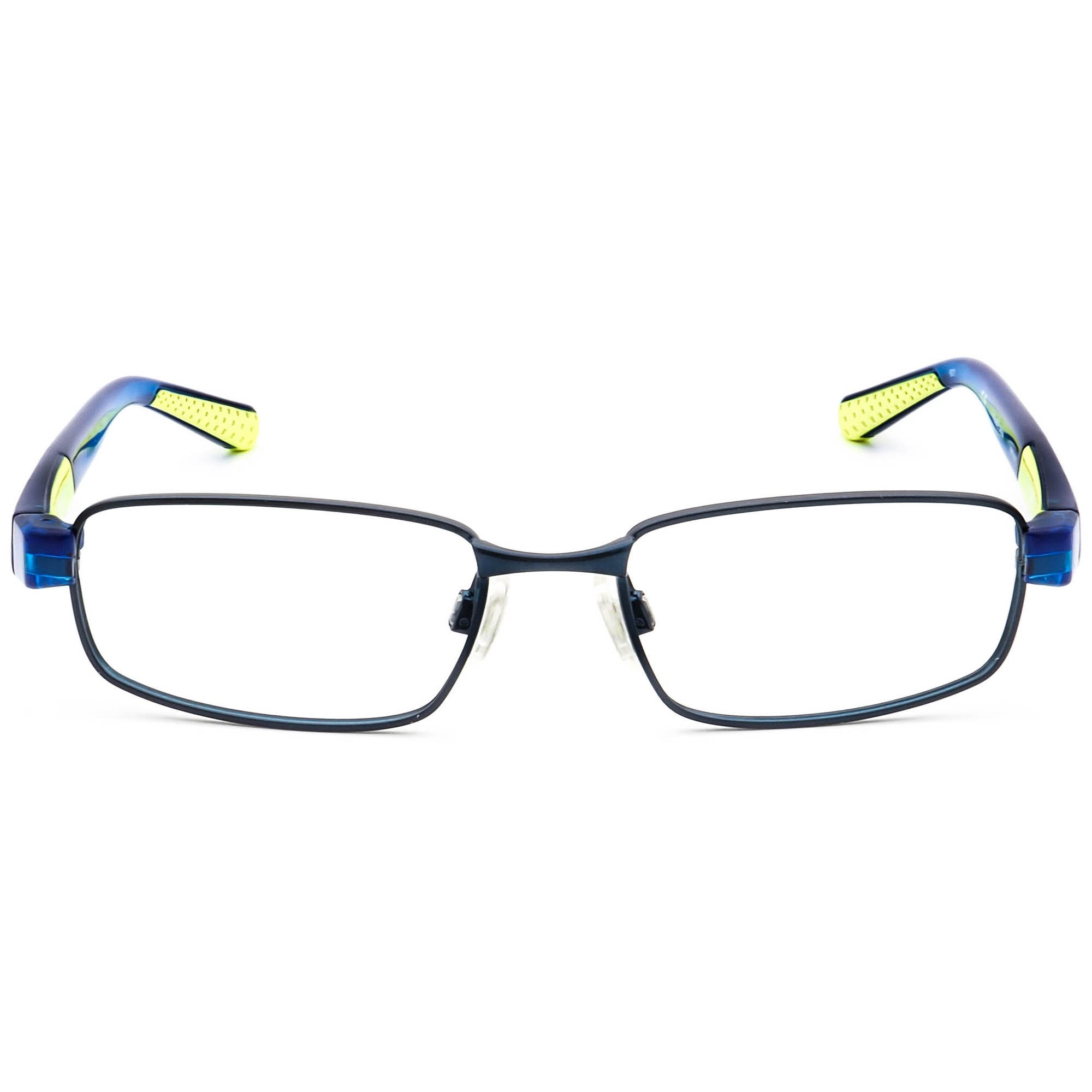 Nike Kids' Eyeglasses 5572 411 Blue & Green Rectangular Frame 46[]15 ...