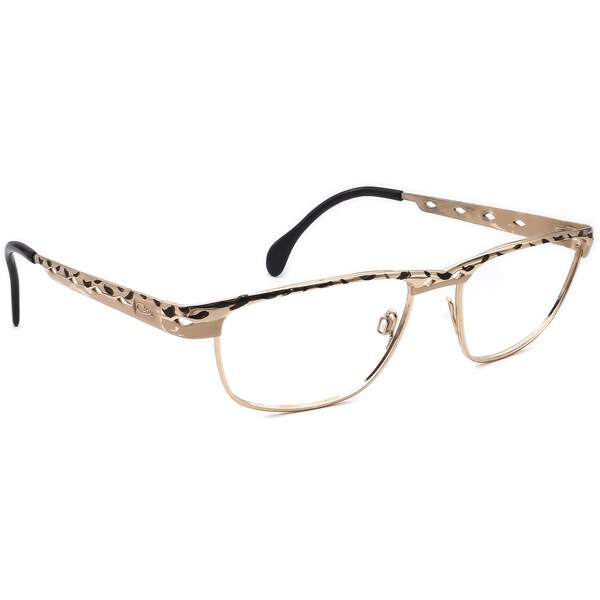 Cazal Eyeglasses MOD 985 Col. 728 Gold with Black B-Shape Metal Frame 54[]19 135