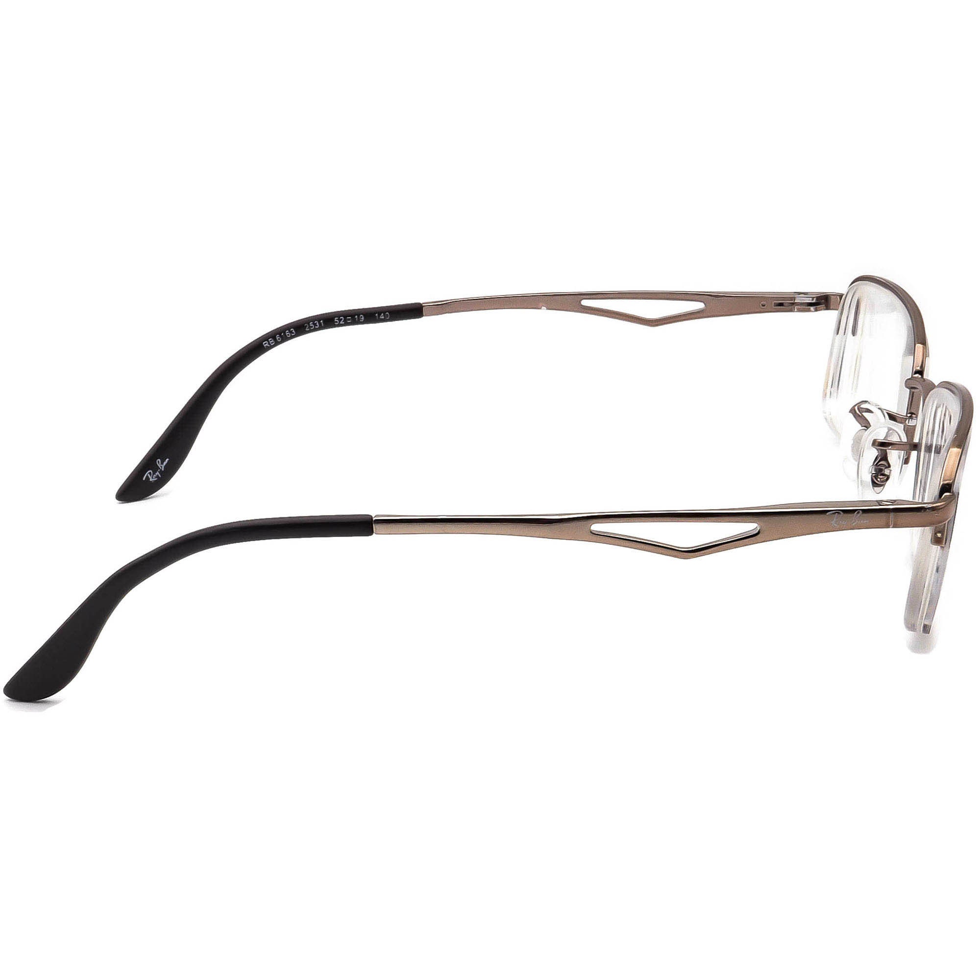 Ray-ban Eyeglasses RB 6163 2531 Brown Half Rim Metal Frame  display picture 2