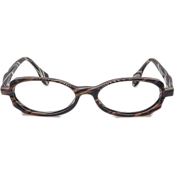 Face A Face Eyeglasses COL 094 Brown on Gray Horn… - image 2