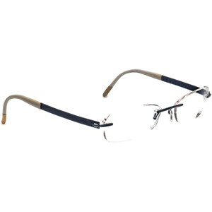 Silhouette Lunettes pour femmes Bleu Sans Bord Métal Monture 51[]19 130