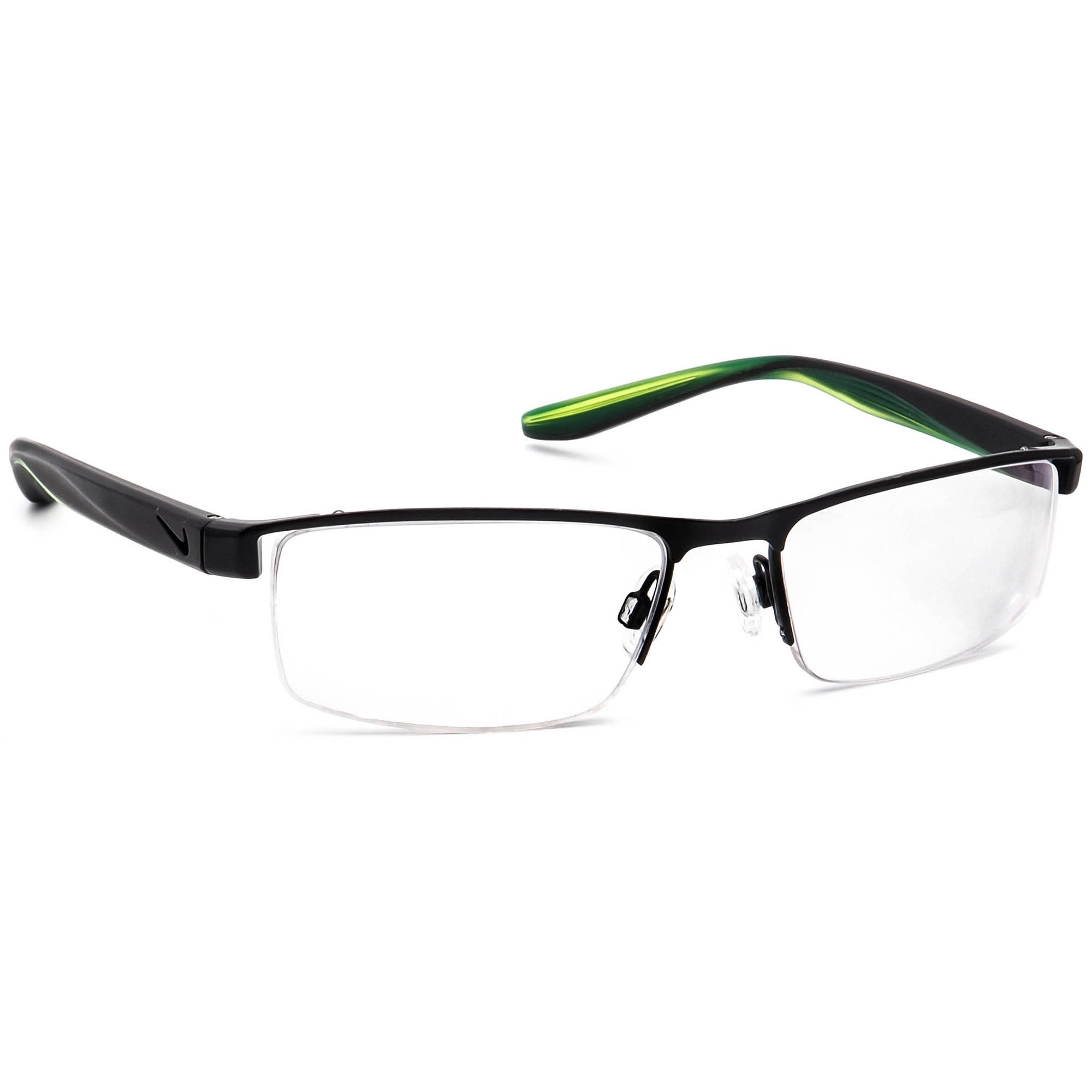 Nike 8173 011 704 Black/green Half Rim Frame 140 Etsy