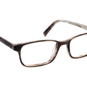 Warby Parker Eyeglasses Wilkie 150 Gray Stripes Rectangular Frame 50[]18 145