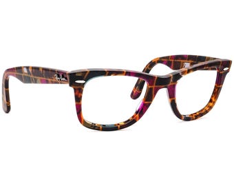 Ray-Ban Sunglasses Frame Only RB 2140 1106 Original Wayfarer Special Series #07 Havana Cyclamen Square Italy 50 mm Handmade