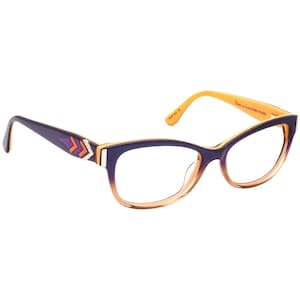 Diva Trend Eyeglasses 8104 C.6PT Purple/Orange Cat Eye Frame Italy 51[]16 135
