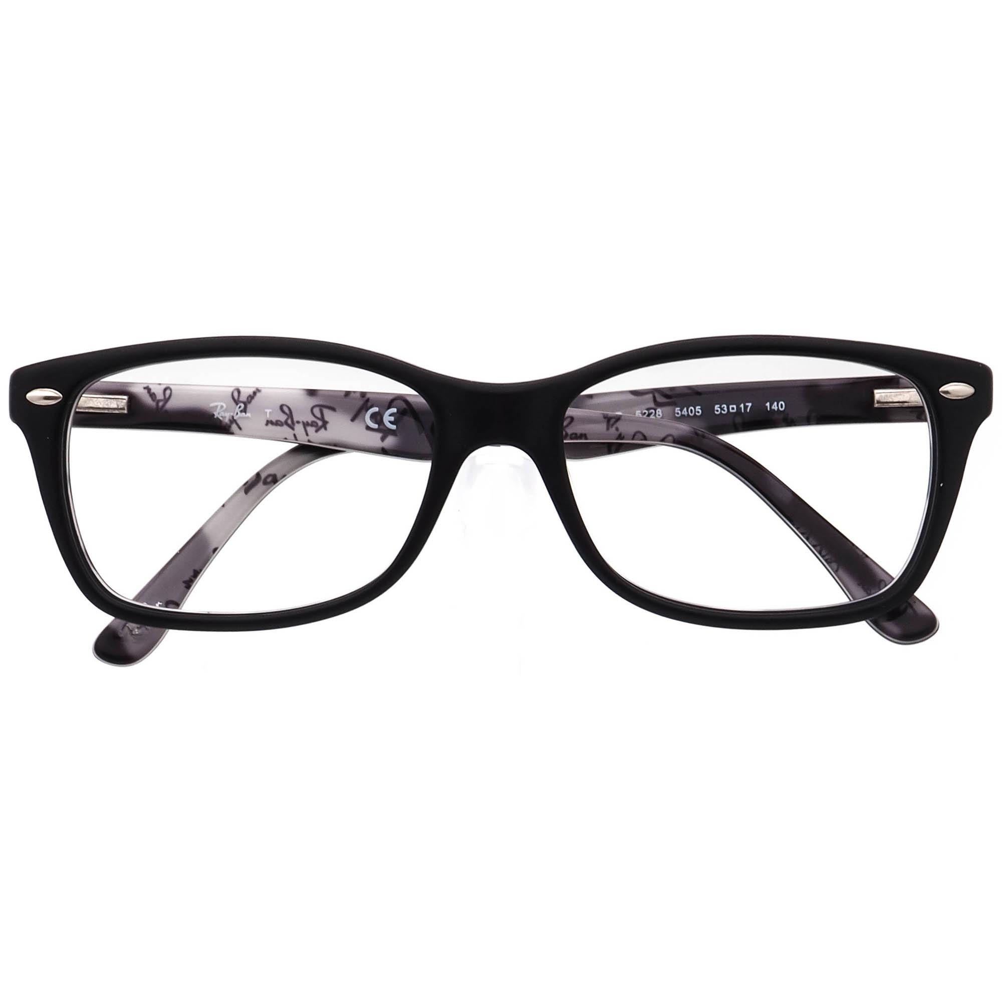 Ray-ban Eyeglasses RB 5228 5405 Matte Black Square Frame 53 