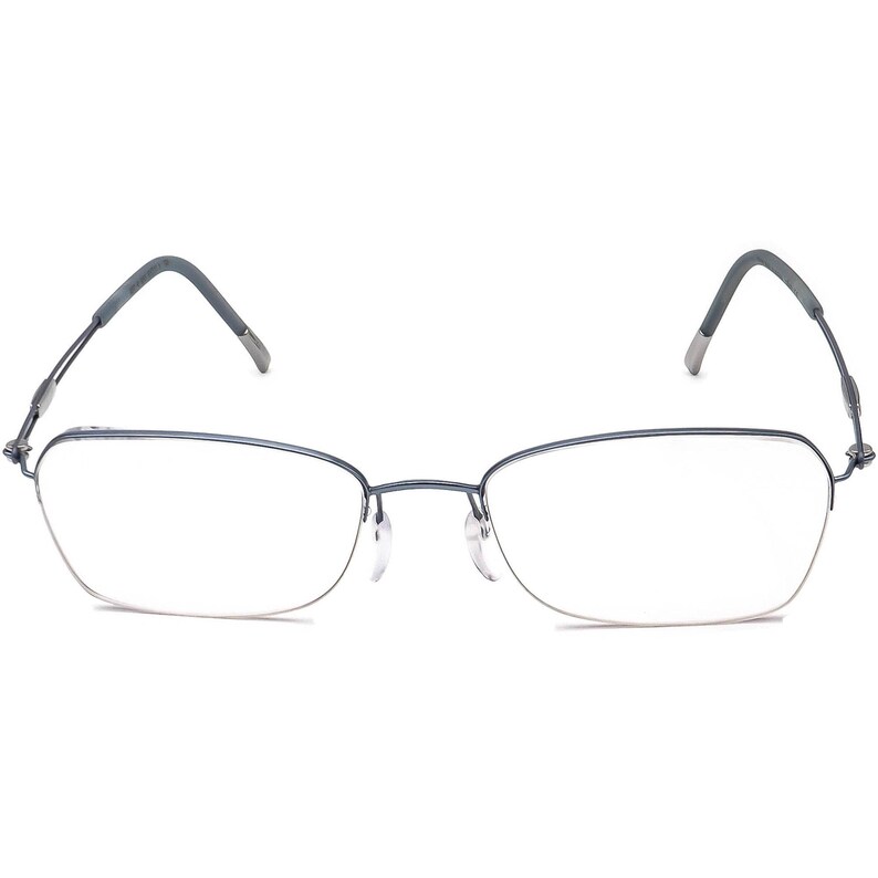 Silhouette Eyeglasses 4337 40 6055 Titan Blue Half Rim Frame | Etsy