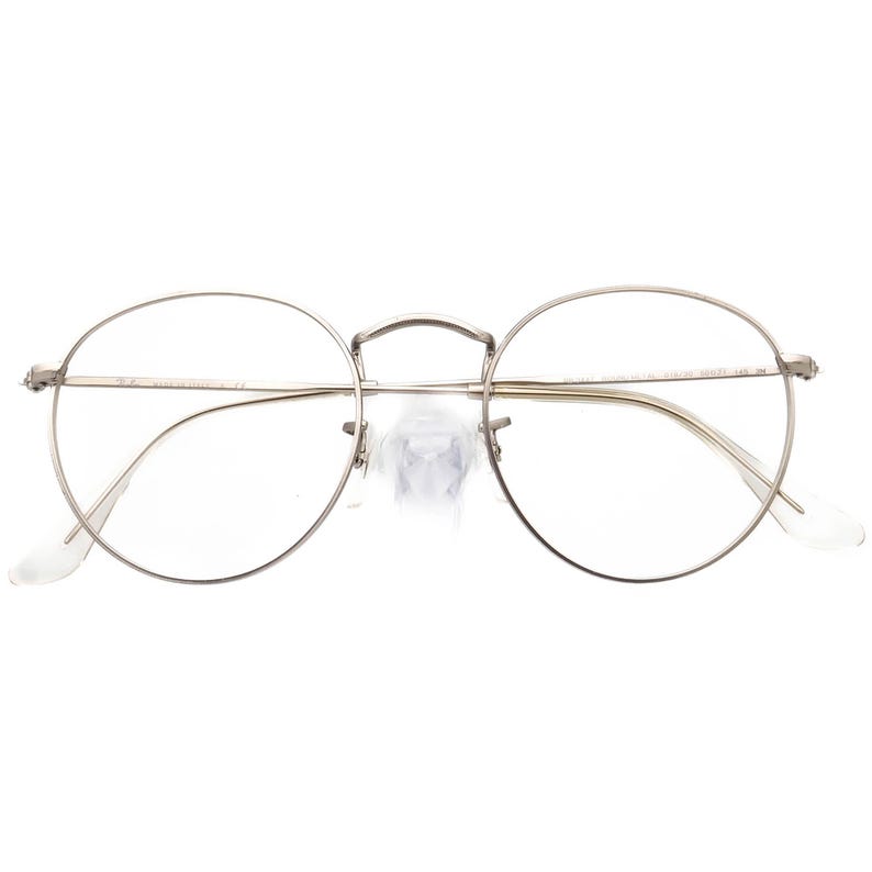 Ray-Ban Sunglasses Frame Only RB 3447 019/30 Matte Silver Round Metal Italy 50 mm image 6
