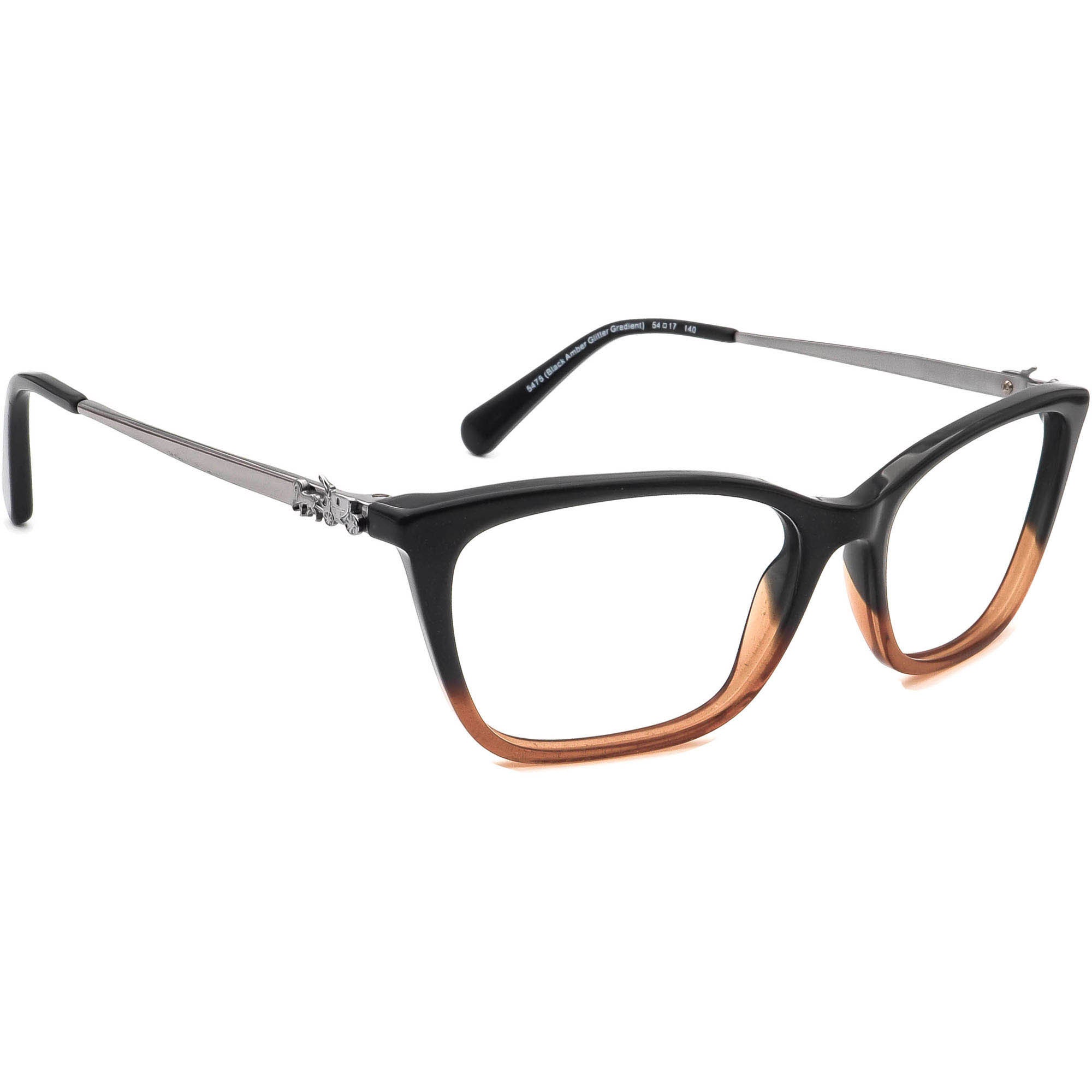 Coach Eyeglasses HC 6107 5475 Black Amber Glitter Gradient 