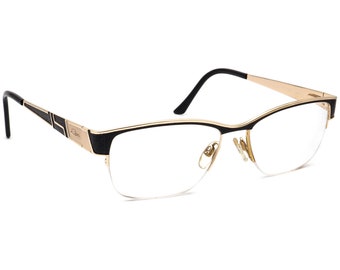 Cazal Eyeglasses MOD.4243 COL.002 Gold & Black with Cheetah Print Half Rim Metal Frame Germany 52[]15 135