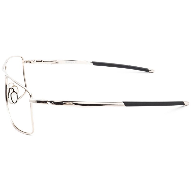 Oakley Men's Sunglasses Frame Only OO4124-0562 Gauge 8 Silver Pilot Metal 62 mm image 5