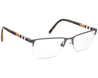 Burberry Men's Eyeglasses B 1282 1008 Gunmetal/Dark Tortoise Half Rim Frame Italy 55[]18 145