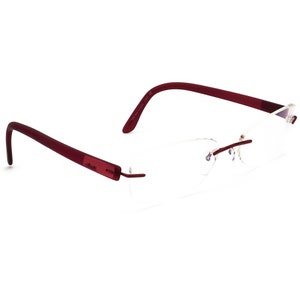 Silhouette Eyeglasses 6701 45 6054 7608 Burgundy Rimless Frame Austria 48-17 135