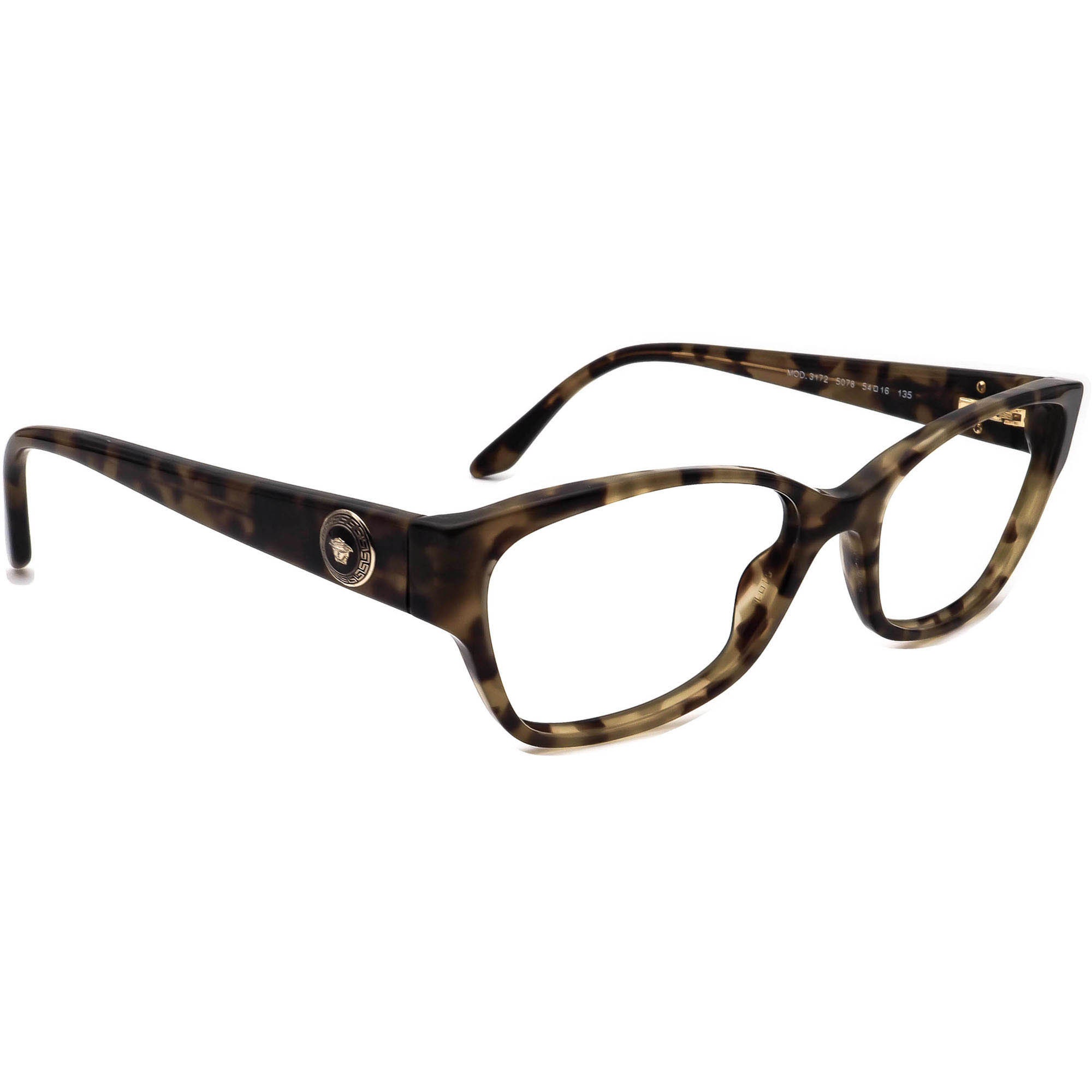 Versace Eyeglasses MOD. 3172 5078 Tortoise Rectangular Frame 