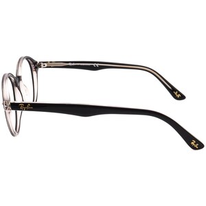 Gafas de vista Ray-Ban RB 5257 2034, montura redonda negra pulida, 49[]18 140 imagen 5