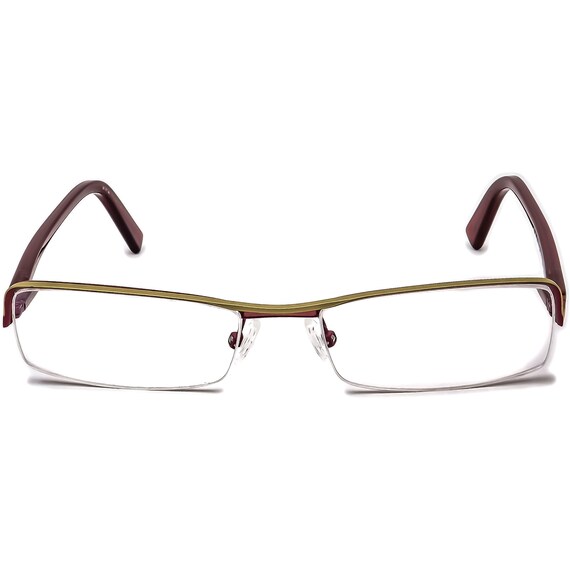 Alain Mikli Eyeglasses A0416-02 Olive/burgundy Half Rim Frame