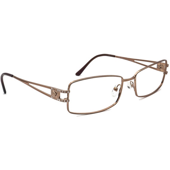 Versace Eyeglasses MOD.1092-B 1045 Brown Rectangular Metal | Etsy