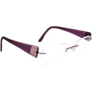 Silhouette Eyeglasses 6667 40 6056 Purple Rimless Frame Austria 51[]17 140