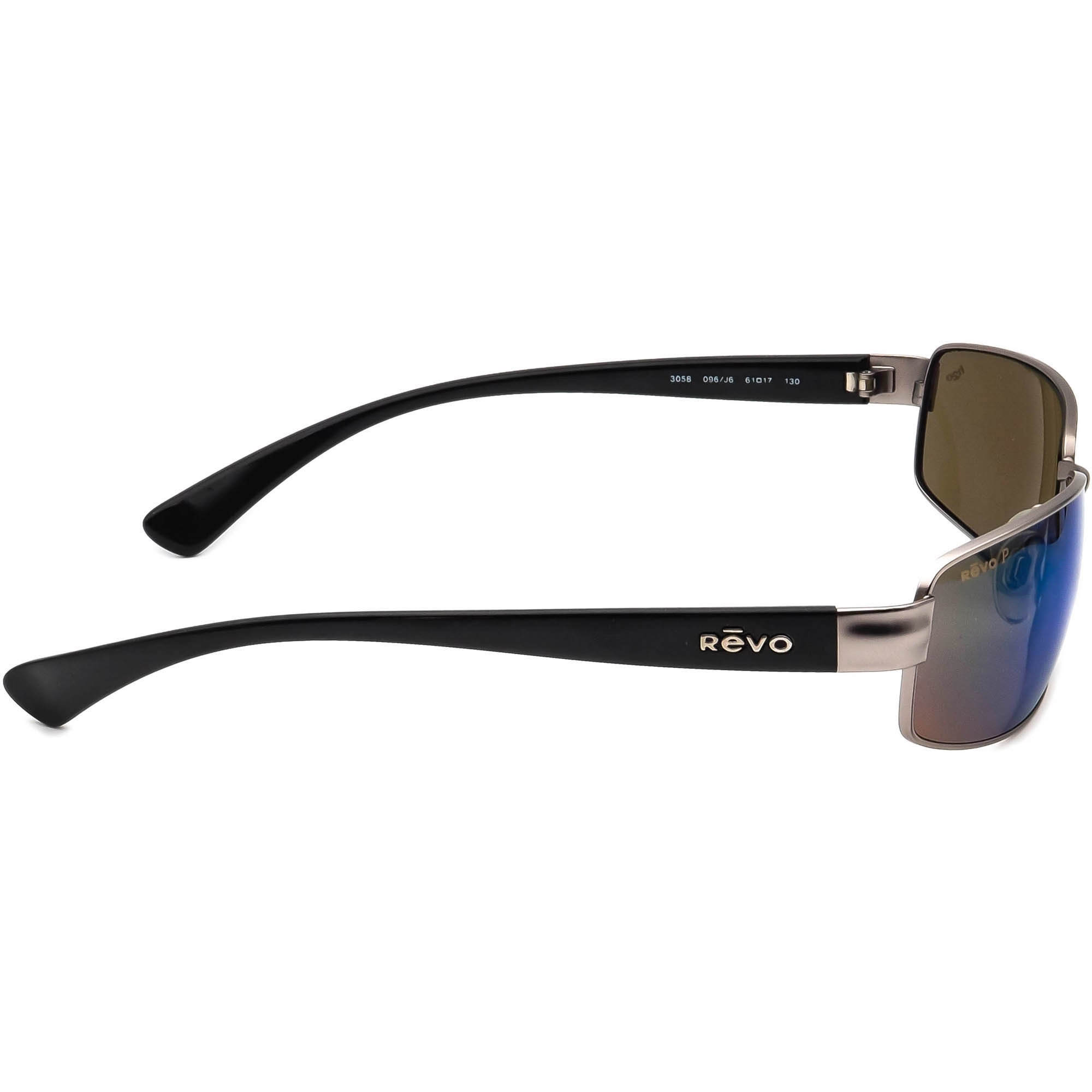 Revo Occhiali da Sole Polarizzati 3058 096 J6 Argento Nero Wrap