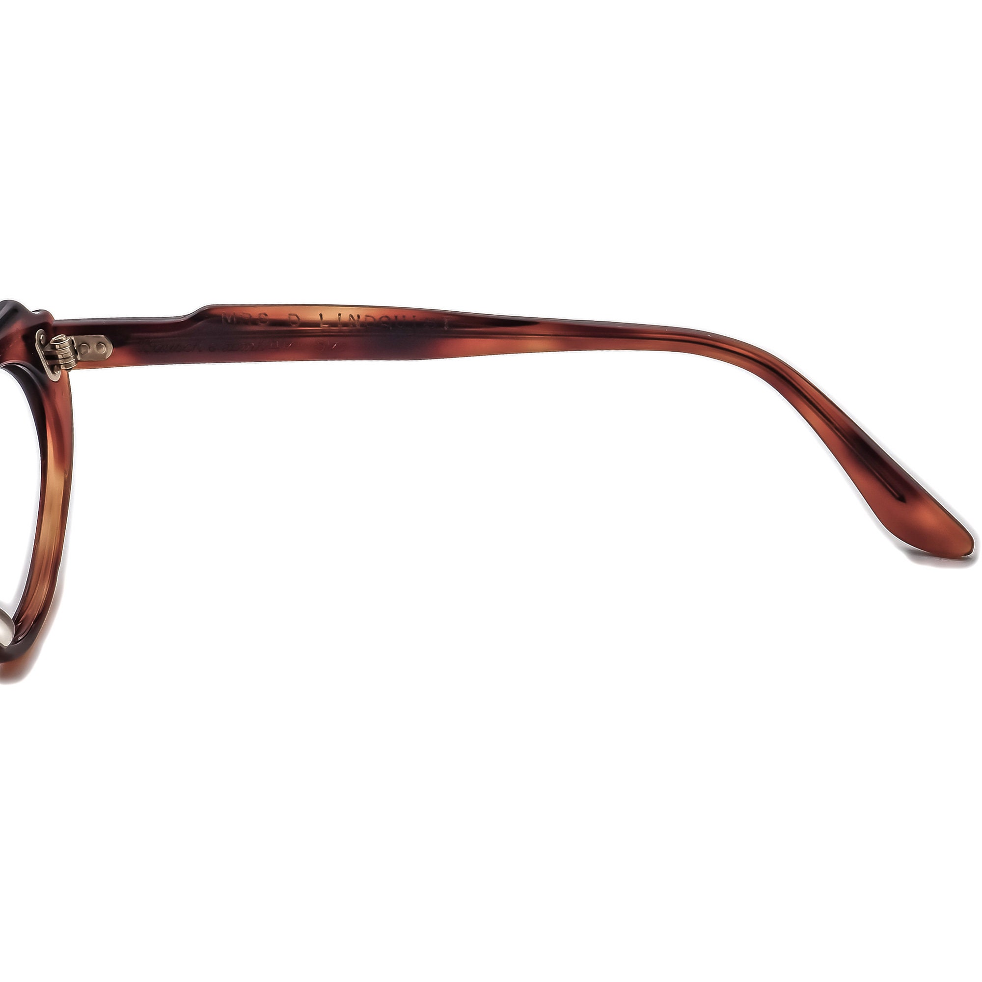Bausch & Lomb B&L Cat Eye Eyeglasses Eye Glasses Frames 5 1/4 45-19 VTG Bausch & Lomb Eyeglasses Frames Cat Eye 4-5 1/4 B & L 48  main image 3