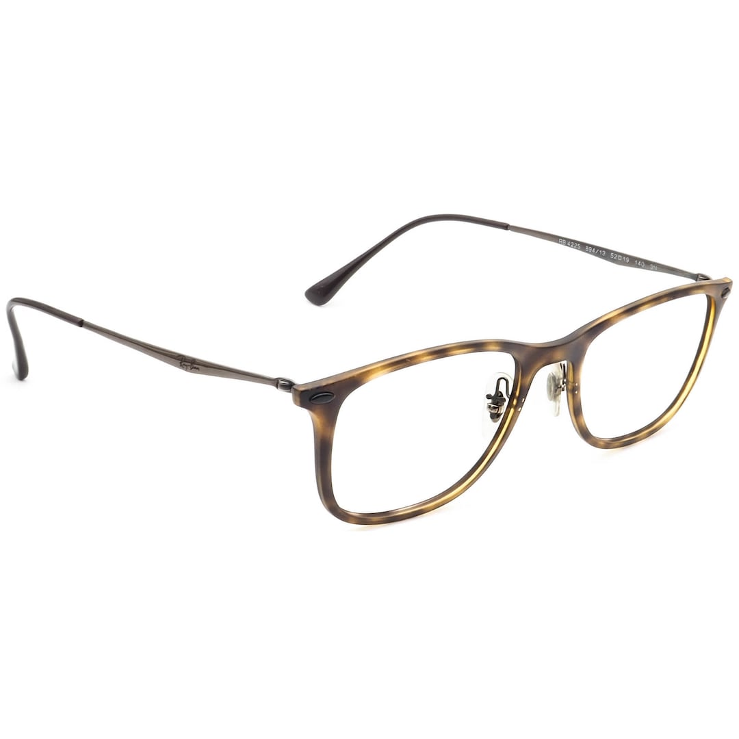 Ray ban Eyeglasses RB 4225 894 13 Lightray Matte Tortoise Rectangular 5219 140 Etsy