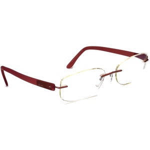 Silhouette Eyeglasses 7608 40 6053 Burgundy Rimless Frame Austria 53[]17 140