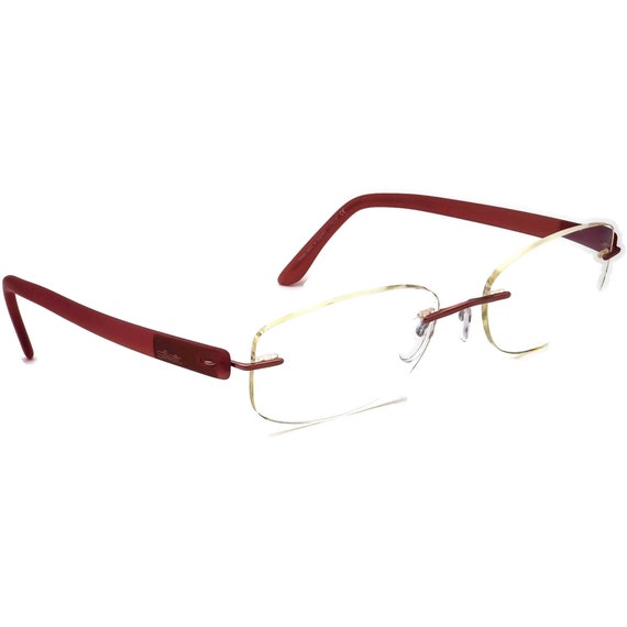 Silhouette Eyeglasses 7608 40 6053 Burgundy Rimles