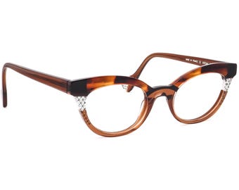 Anne Et Valentin Women's Eyeglasses Kroma 1558 Warm Tortoise Brown Cat Eye Frame France 49[]22 145