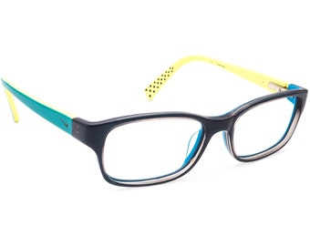 Nike Small Eyeglasses 5513 085 Smokey Gray on Turquoise Rectangular Frame 49[]16 135