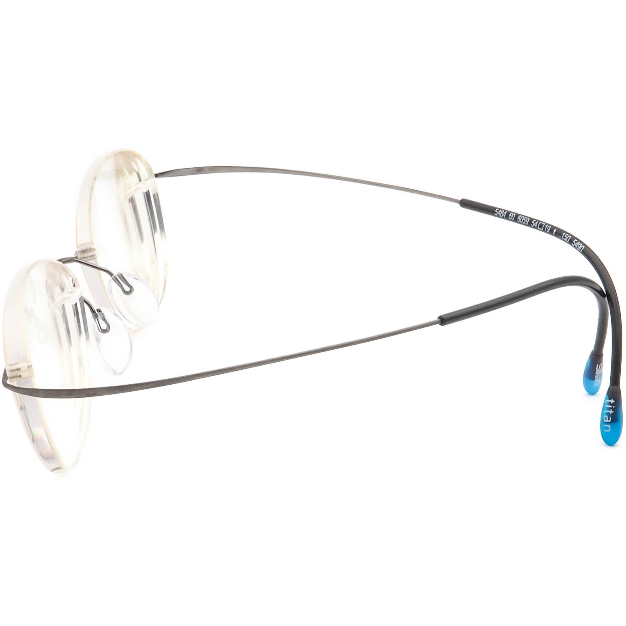 Silhouette‎ 7661 40 6059 Rimless Eyeglasses 17 140 Blue Austria Made + Case Silhouette Titanium Light Blue Rimless Eyeglasses Frames 54  main image 3