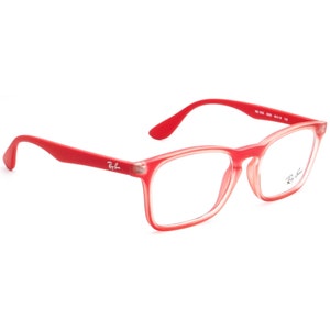 Ray-Ban Kids&#39; Eyeglasses RB 1553 3669 Red Rectangular Frame 46[]16 130