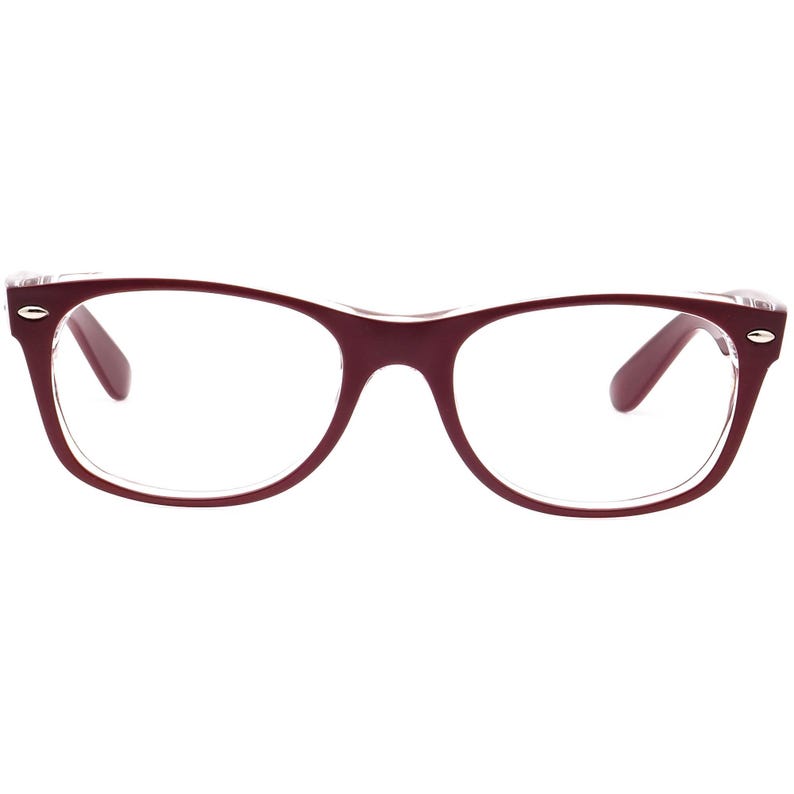 Ray-Ban Sonnenbrillenrahmen Nur RB 2132 New Wayfarer 6054/85 Matte Berry on Clear Square Italy 52 mm Bild 2