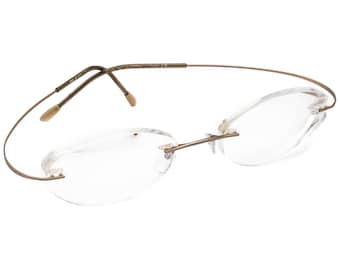 Gafas Silhouette 7799 40 6073 Titanio Marrón Cepillado Montura sin aro Austria 49[]19 135