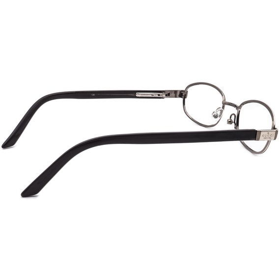Gucci Eyeglasses Gunmetal/Black Oval Frame 50[]19… - image 4