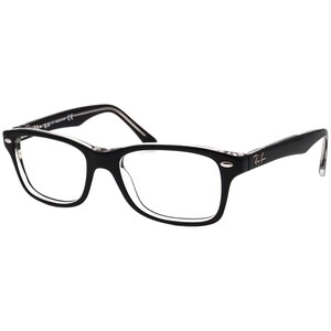 Ray-Ban Små Glasögon RB 1531 3529 Polerad Svart på Genomskinlig Fyrkantig Båge 48[]16 130 bild 3