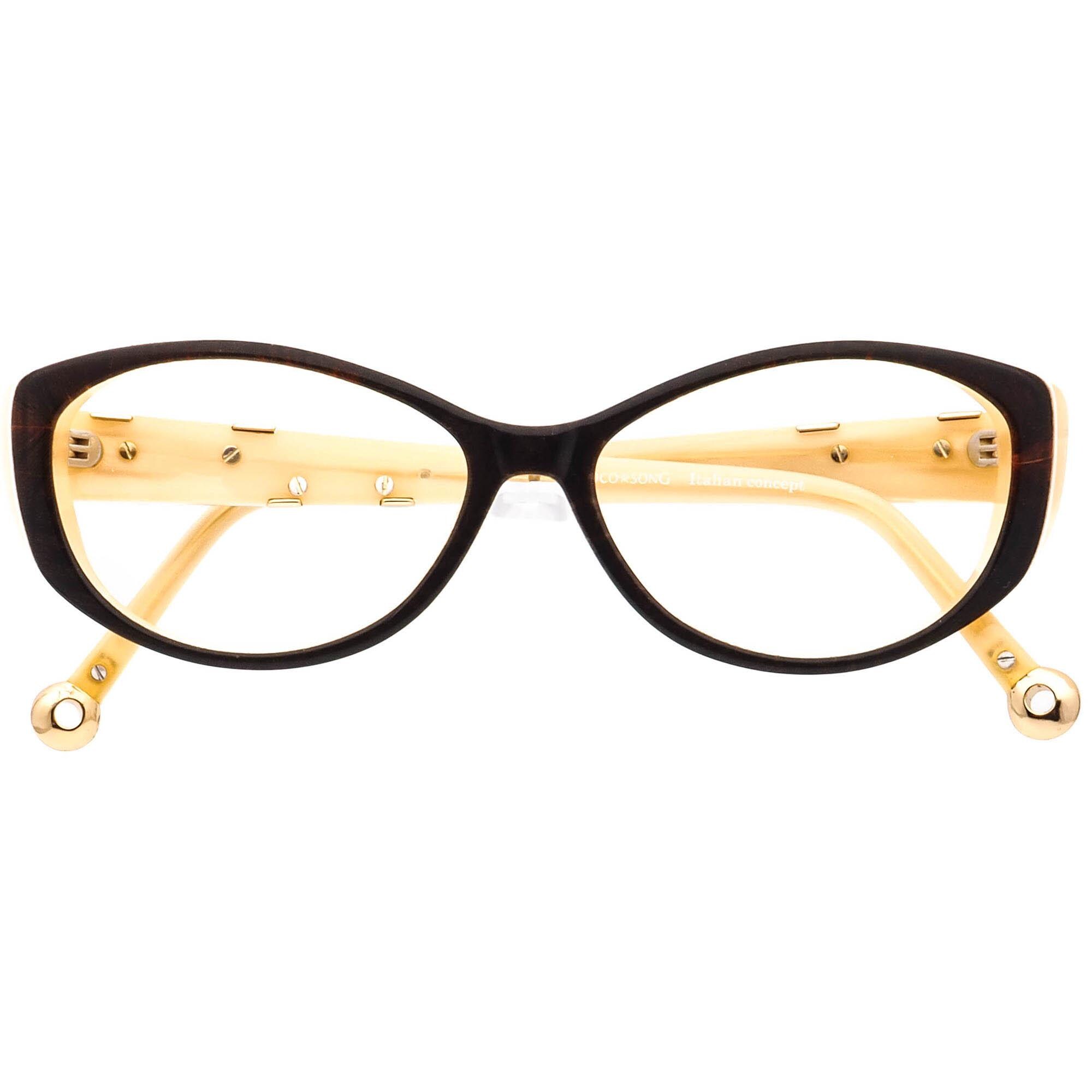 NWOT. Coco Song Unisex optical frames. Black frames with white feathers. Coco Song Eyeglasses Frame Women main image 4